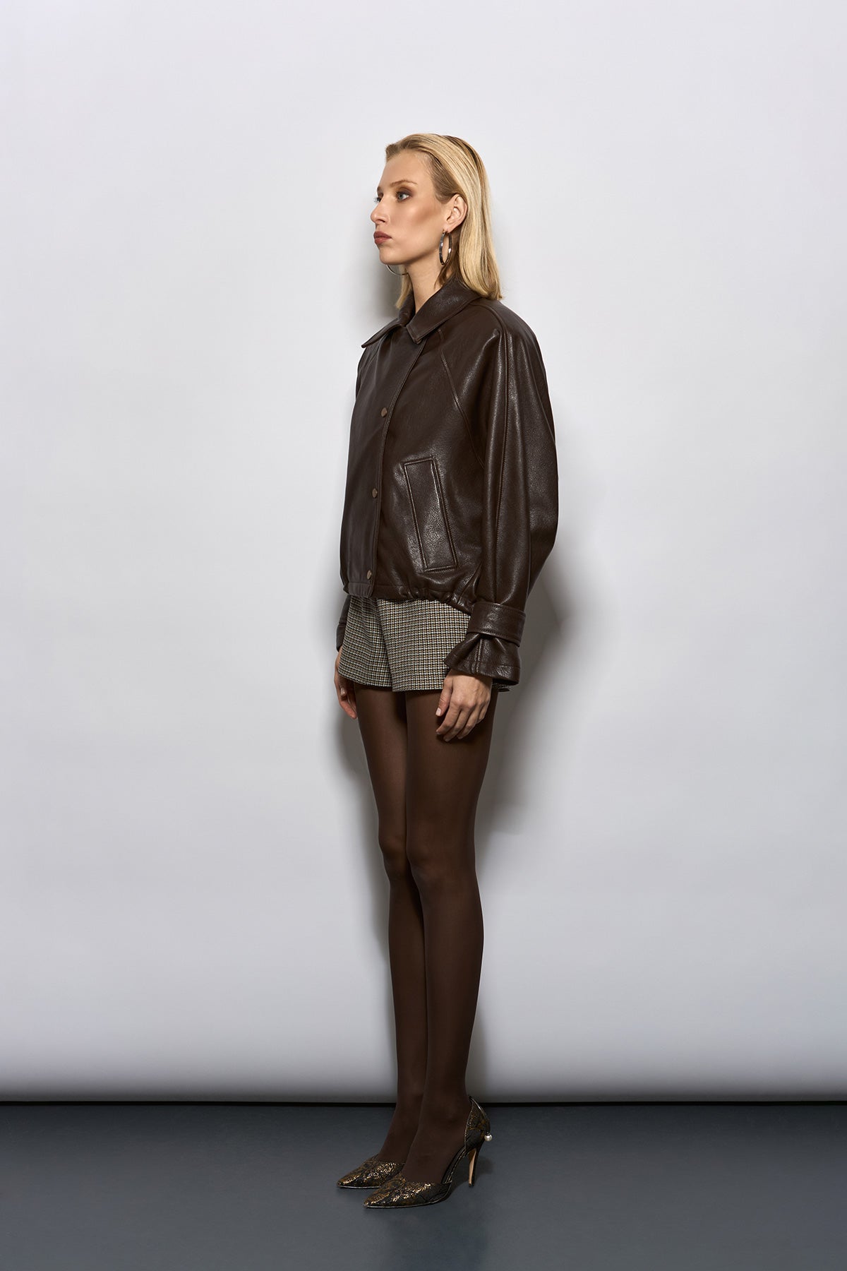 KAHVERENGİ DERİ MONT