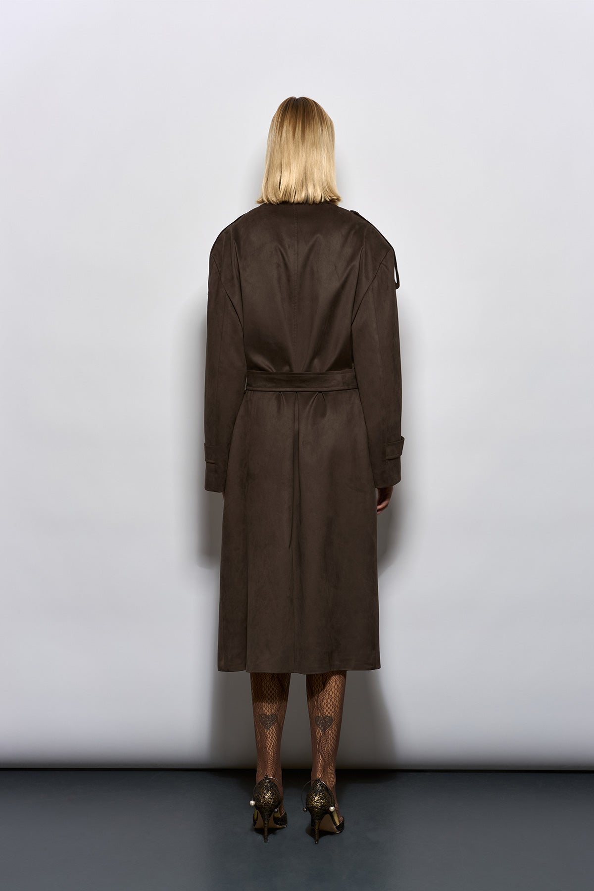 KAHVERENGİ İTHAL SÜET TRENÇKOT