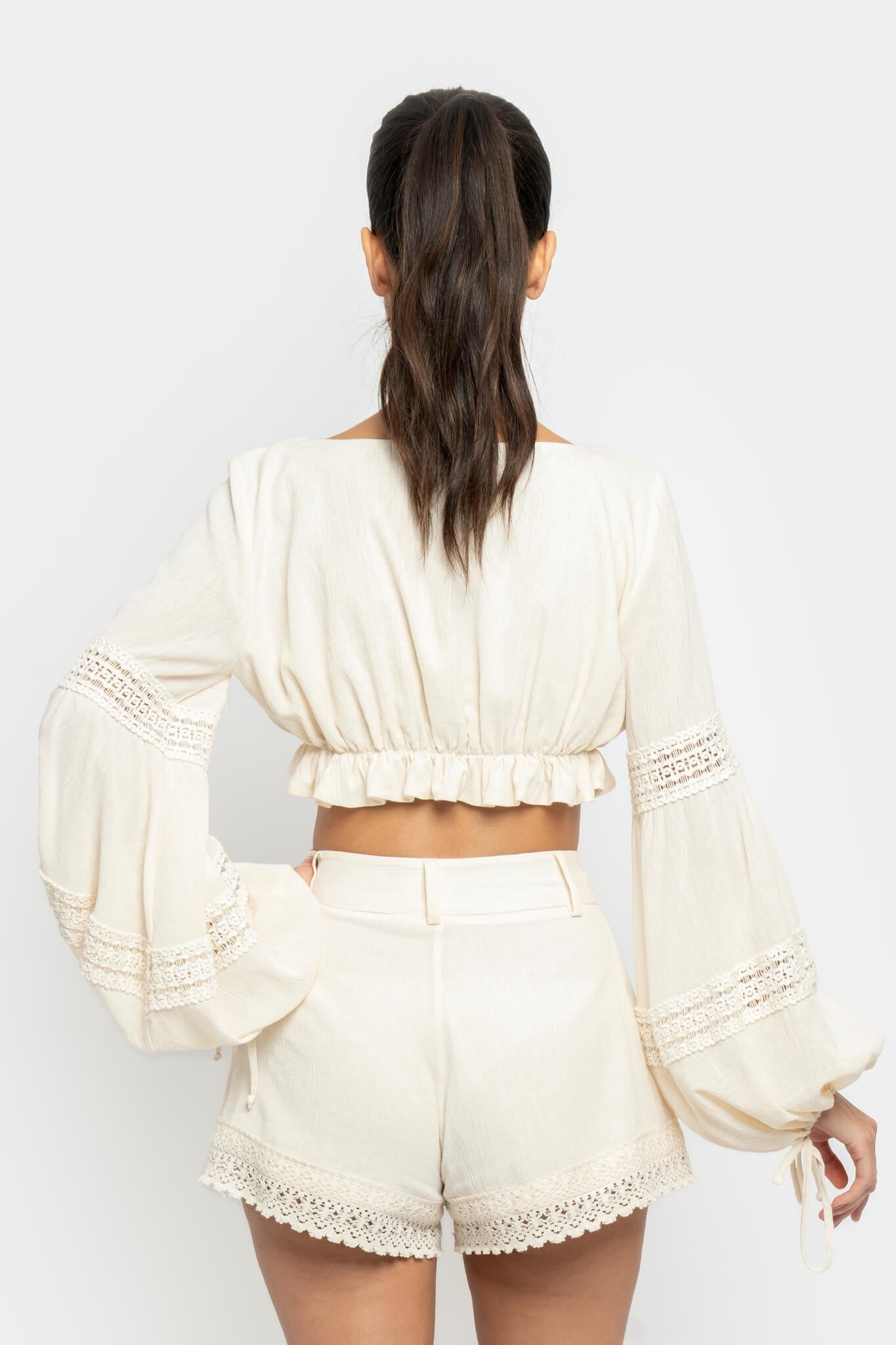 TWILLY TOP IN ECRU