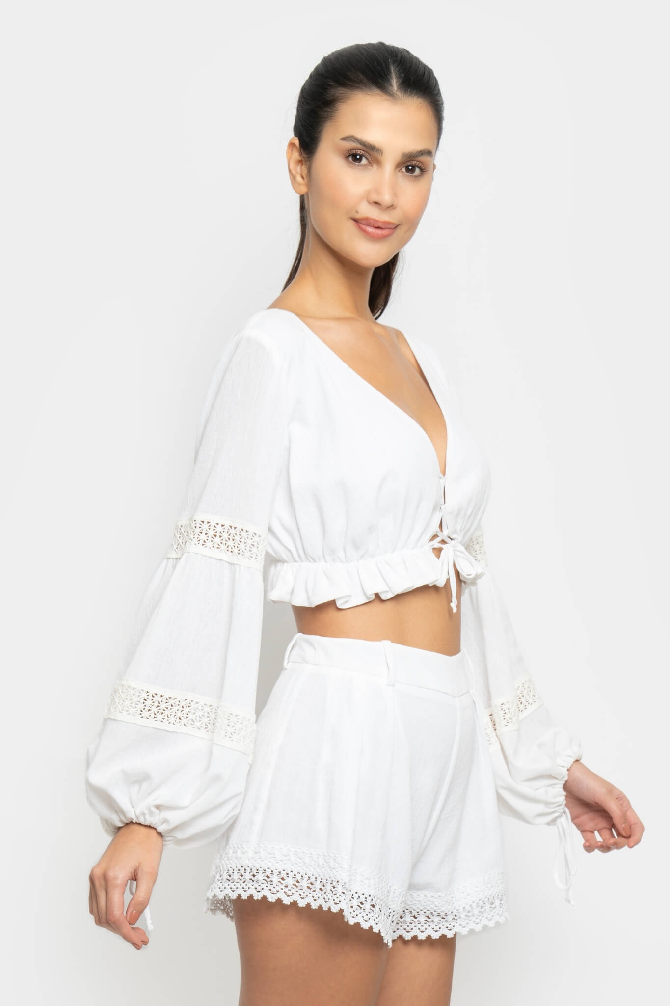 TWILLY TOP IN WHITE